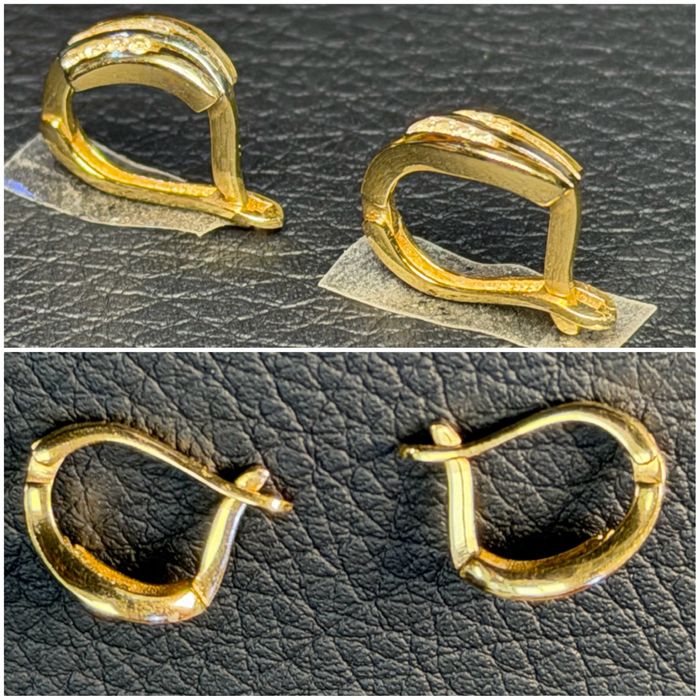 Чисто нови  Златен пръстен обеци 14 карата 585 gold prasten obeci zlato zlaten