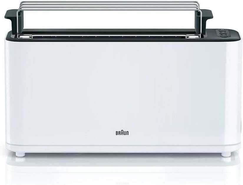 Тостер Braun HT3100WH с 1 слот и 7 нива на изпичане, 1000 W, бял