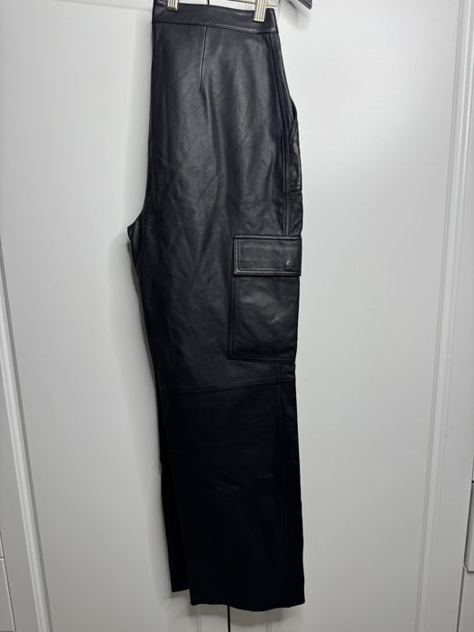 Pantaloni cargo piele naturala Vero Moda