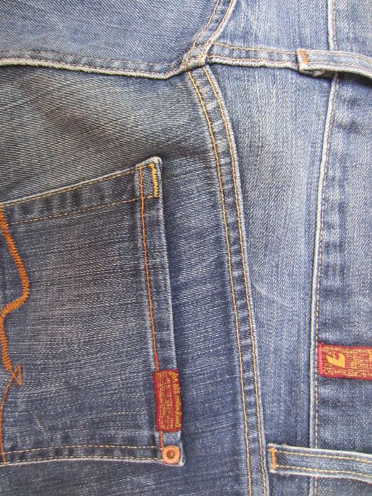 Blugi 7 For all Mankind, W33 L32, Talie=82cm, Lung=104cm, usor evazati