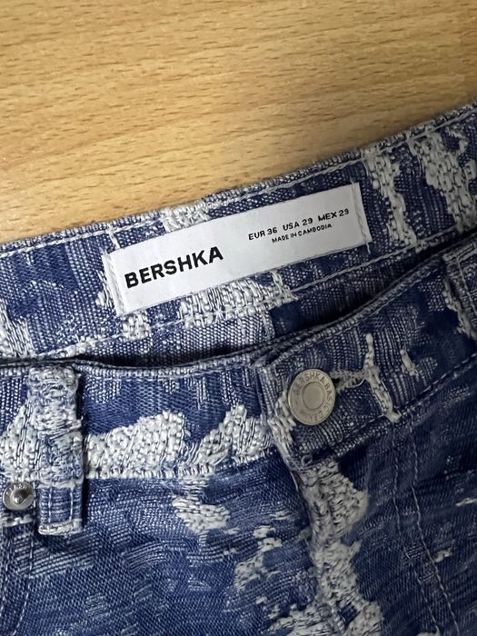 Blugi baggy print Bershka marimea 36