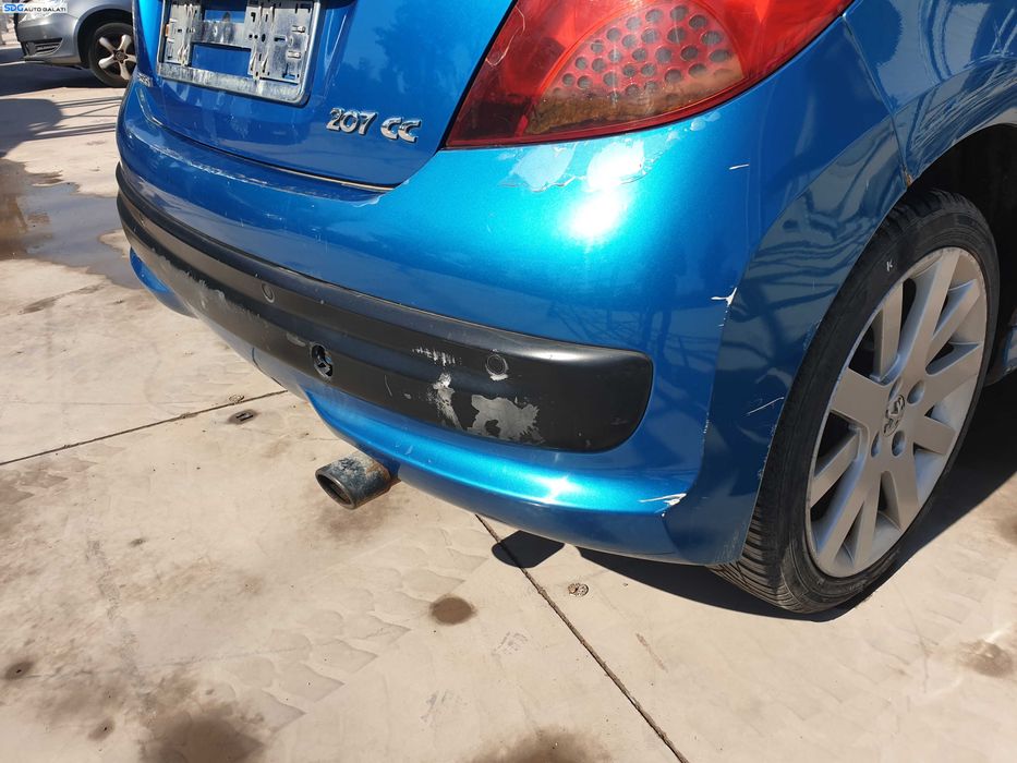 Bara Spoiler Spate cu Locas Senzori Parcare Peugeot 207 CC Cabrio 2006 - 2014 Culoare KMU Neysha Blue [K6572]