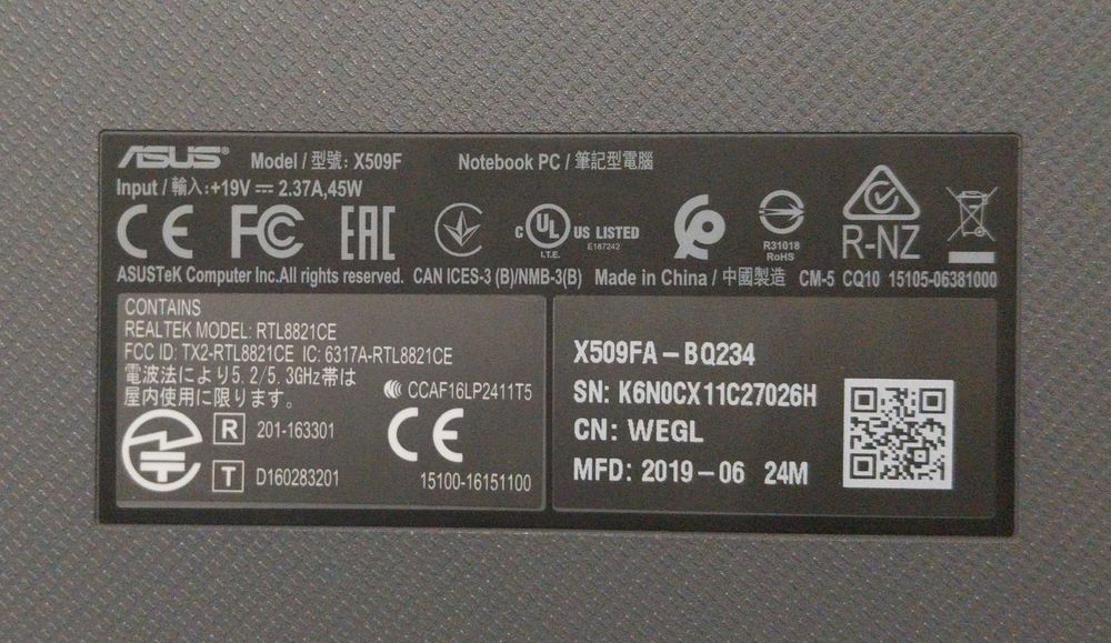 Laptop ASUS VivoBook X509FA