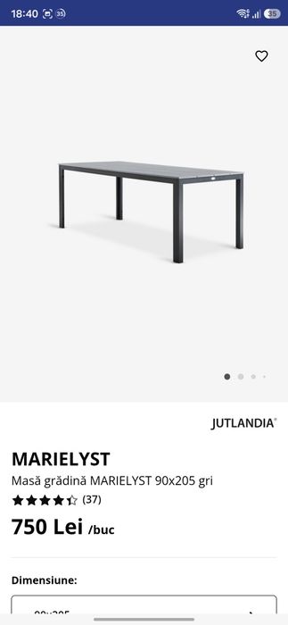 Masa gradina JYSK 90 x 200