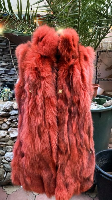 Vesta blana naturala vulpe
