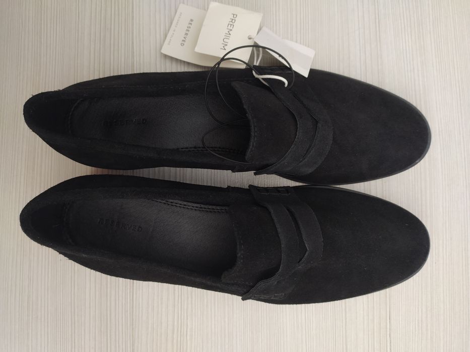 Дамски мокасини Reserved от естествен велур, размер 38