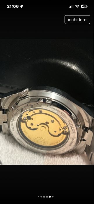 Vand ceas automatic Citizen 40 mm