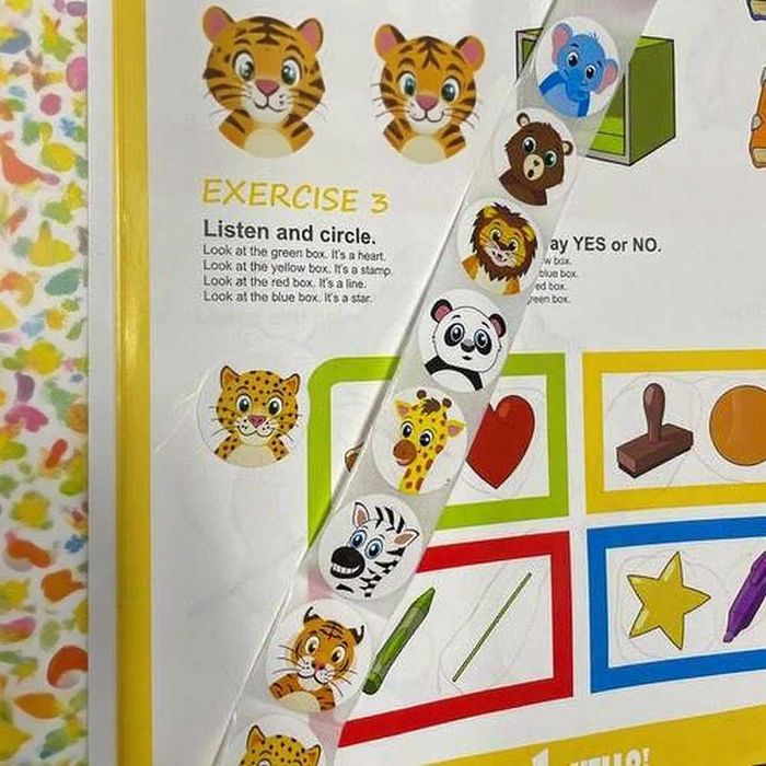 Set stickere motivationale pentru copii 500 bucati colorate cu animale