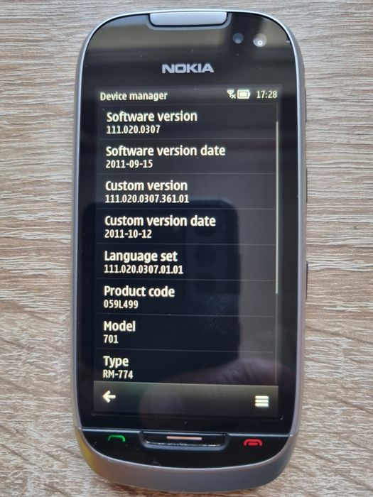 Nokia 701 ,model 701. Nokia 500