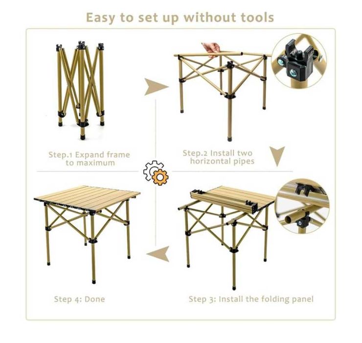 Стол для пикника-53х51х50 см Доставка бесплатно