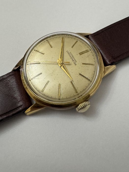 Rar! Ceas Junghans Chronometer. Mecanic, placat aur.