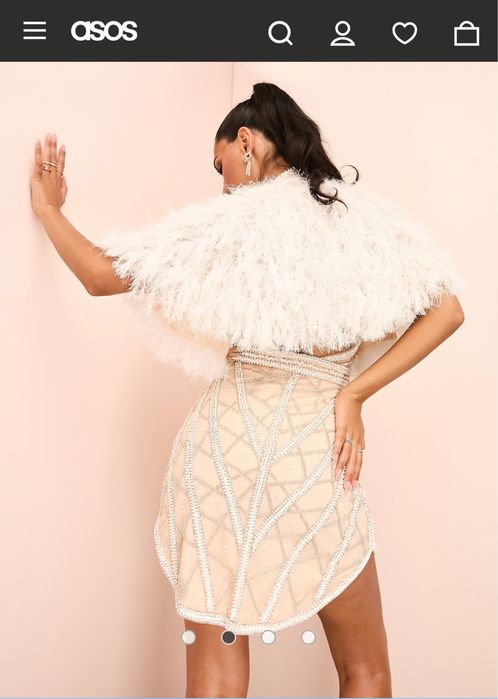 Rochie midi cu franjuri Rare London / Asos