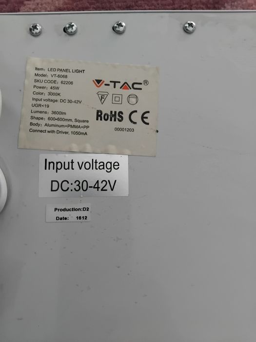 Plafoniera 50 cm led 45 watt
