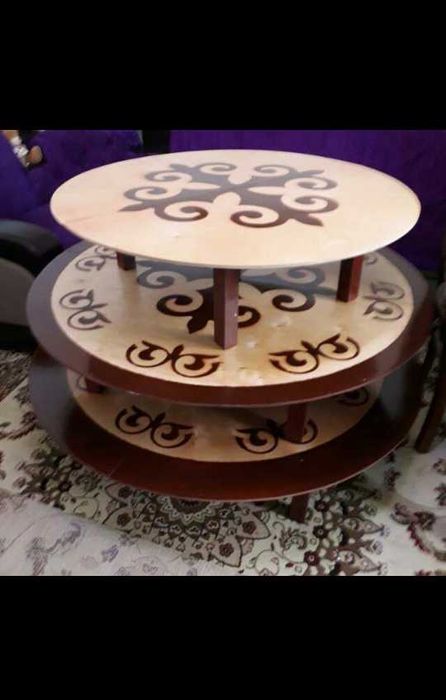 круглые казахские столы