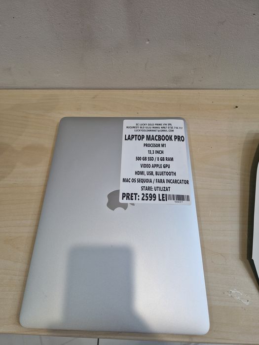 Laptop MacBook Pro M1 13,3 inch 500 GB SSD 8 GB RAM GARANTIE ! #50497