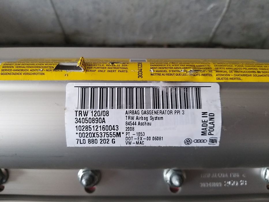Airbag pasager vw touareg 7l 7l0880202g 34050890a