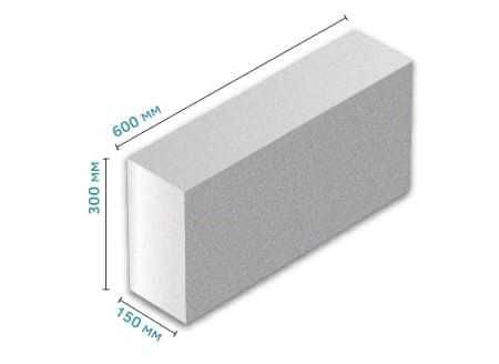 Газоблок 150х300х600