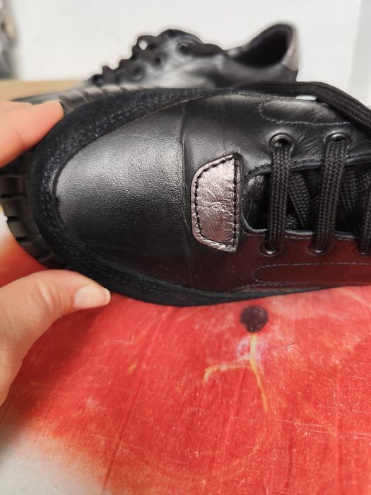 Обувки естествена кожа на платформа