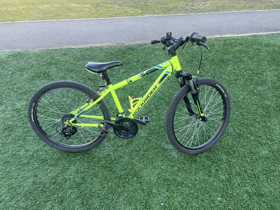 Vand Bicicleta MTB Rockrider ST500 24inch Galben Fluo Copii 9-12 ani