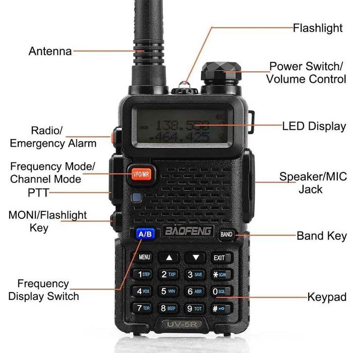 8W НОВ Гаранция Радиостанции Радиостанция Baofeng UV 5R walkie talkie