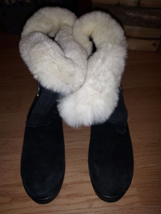 Ghete îmblănite piele întoarsă mărimea 37,5