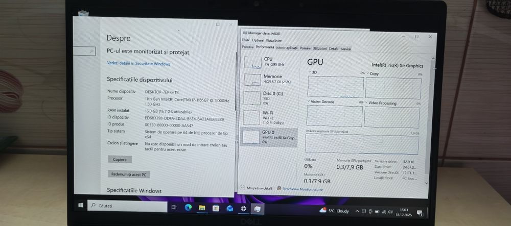 Laptop Dell Latitude 7420_i7 gen 11 vPRO_16GB LPDDR4X_512GB_