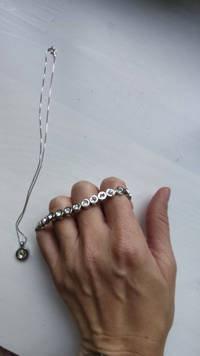 Комплект бижута цвят сребрист