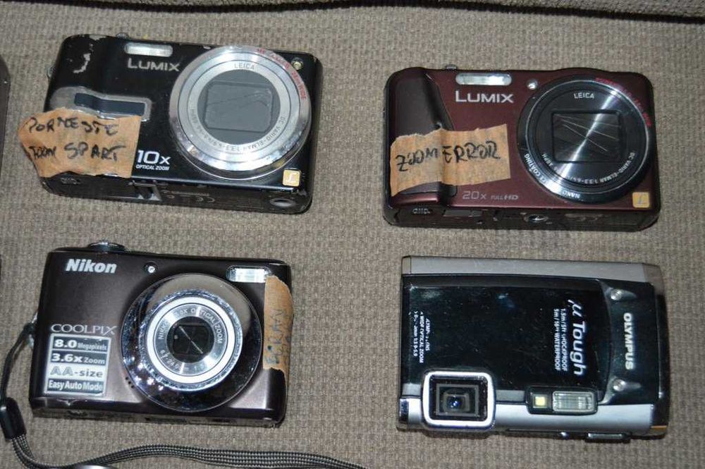 Pachet camere foto digitale defecte - Lumix Nikon Pentax Canon Samsung