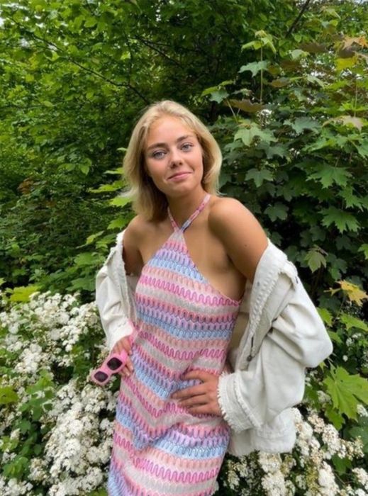 Цветна плетена рокля HM, M размер, 30 лв.