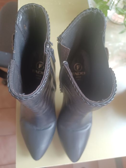 Черни боти FADO от естествена кожа