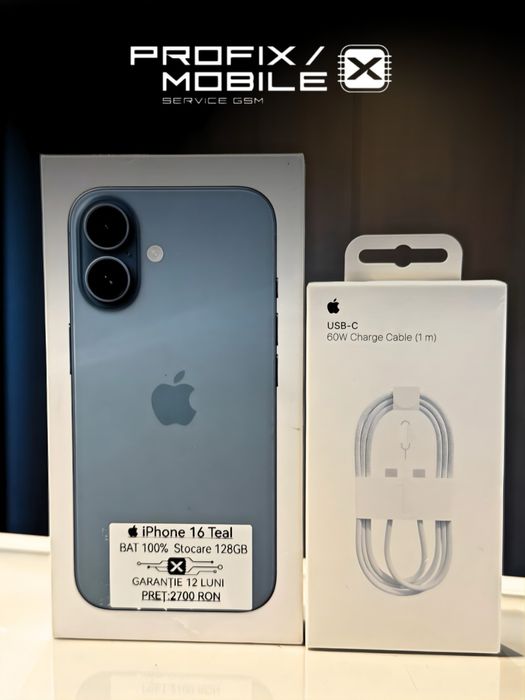  iPhone 16 Albastru Teal 128GB Factura+Garantie