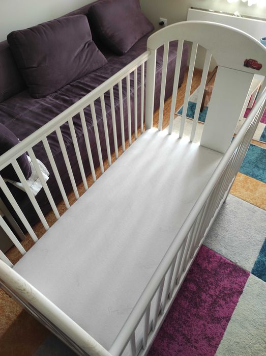 Дървена кошара с матрак 120/60