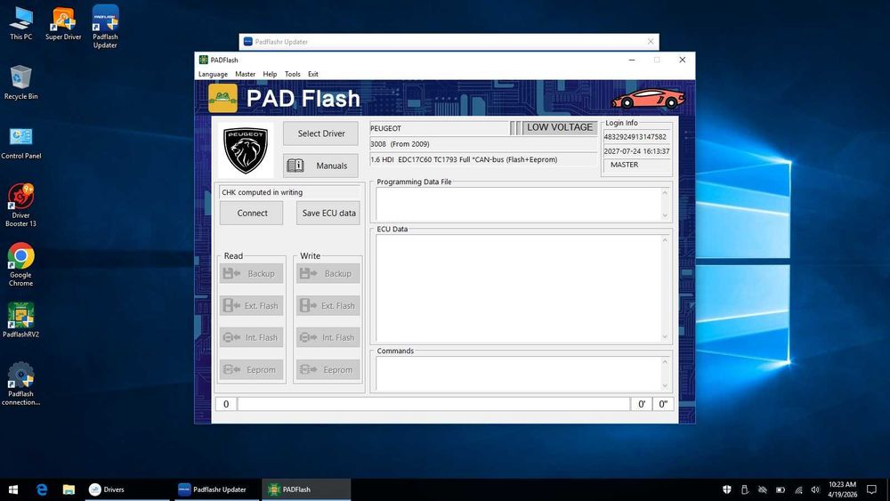 Programator PADFLASH Foxflash KT200 ECU TCU Tool OBD Bench Boot Mode