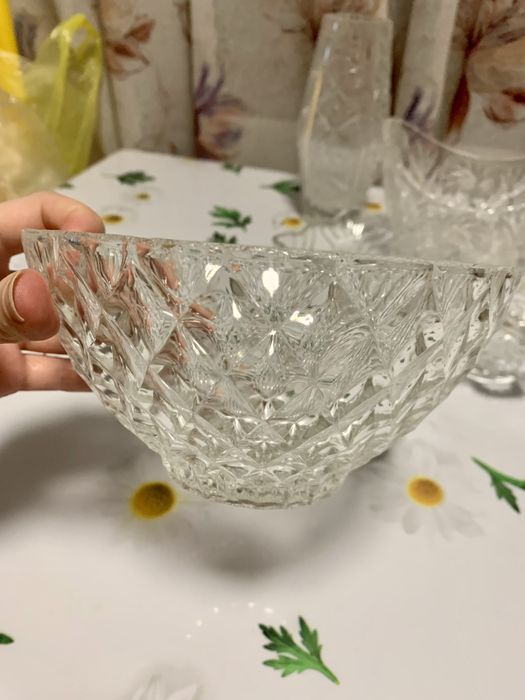 Хрустальные вазы, конфетницы, стаканы СССР 1883