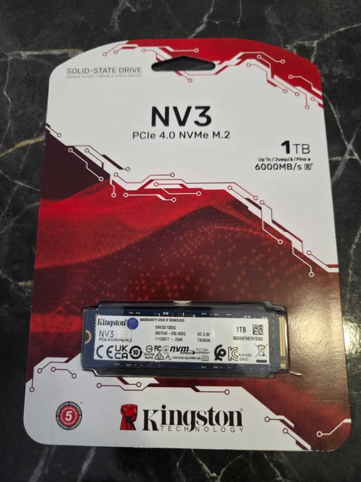 SSD M2 PCIE 4.0 Kingston NV3 1Tb