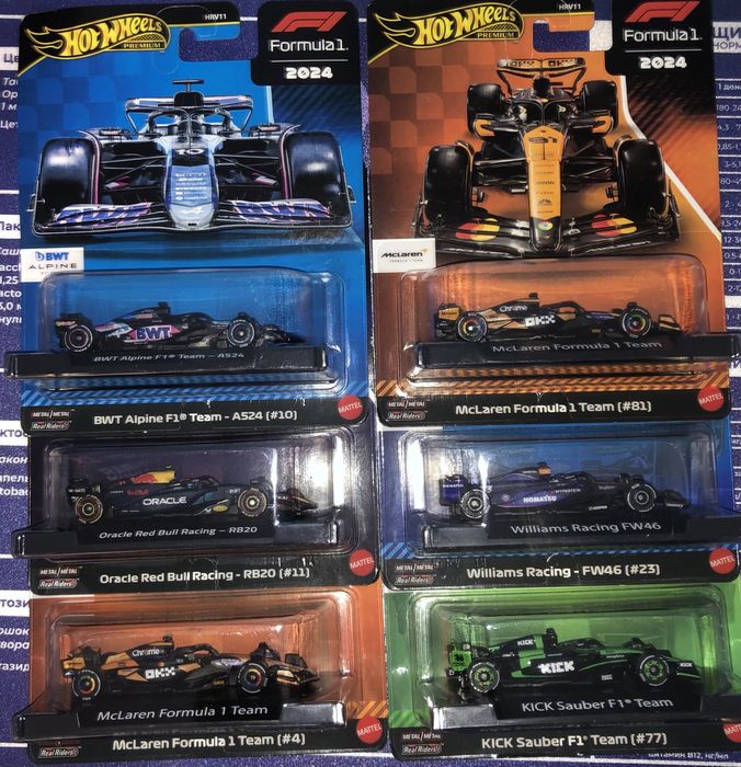Hot Wheels Коллекция болидов Формулы-1 2024 года