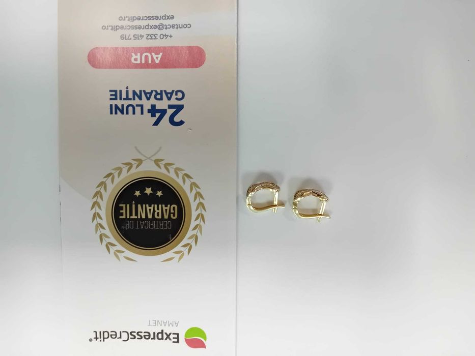 (Ag33) Cercei Aur 14K/Garantie 2 ani