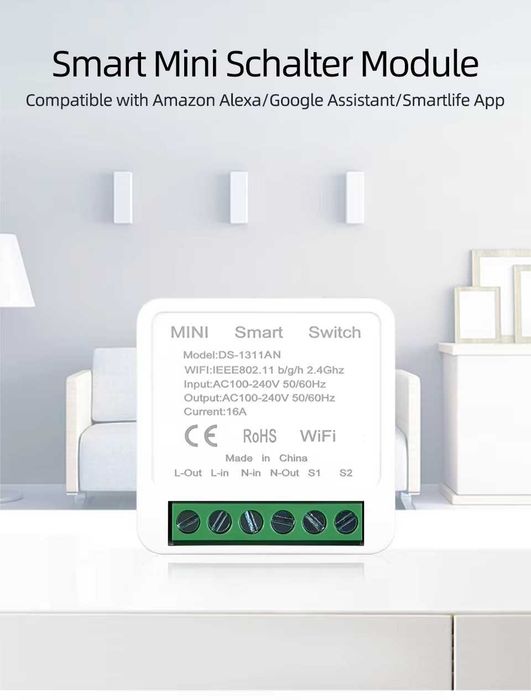 Wi-Fi Smart превключвател. 220V/16A. Българско ръководство
