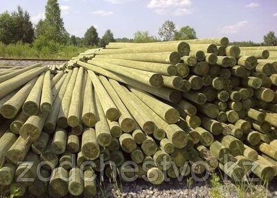 Столбы ЛЭП деревянные. Столбы