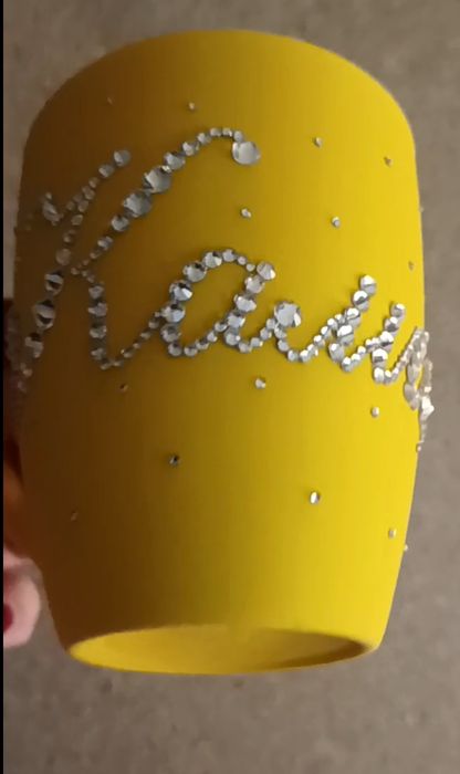 Кружки со стразами. Ручная работа