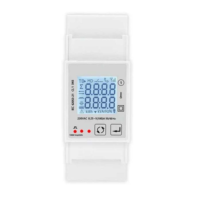 Tuya Smart WiFi монофазен електромер 80A за DIN шина. Отчет за дневни и нощни kWh, монитор за мощност, ватметър, волтметър, амперметър