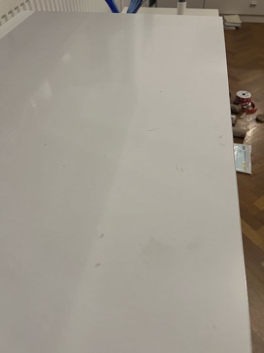 Birou modular alb/maro