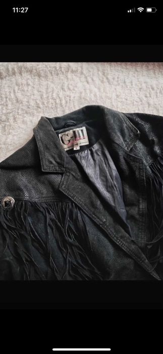 Geaca boho de piele