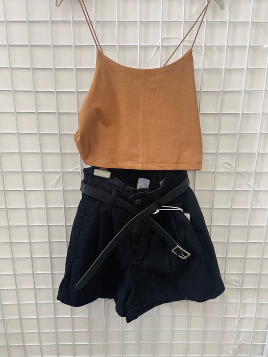 дамски къси дънки с къси потници