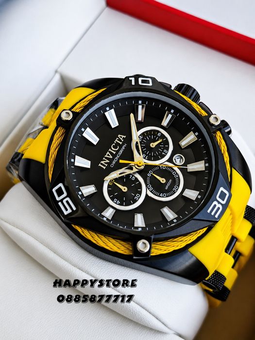 INVICTA Vanguard Yellow/Black 50 mm, Инвикта нов мъжки часовник