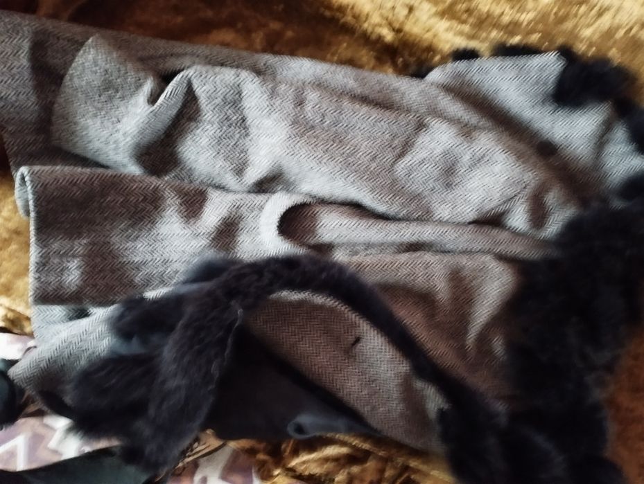 Естествен косъм палто