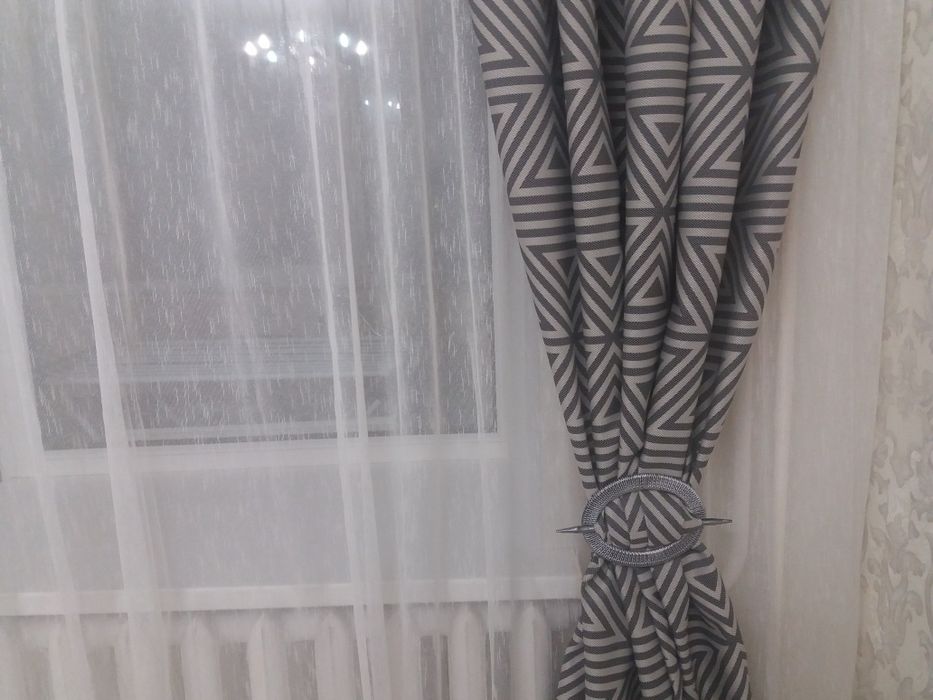 Шторы и тюль .тюль лен