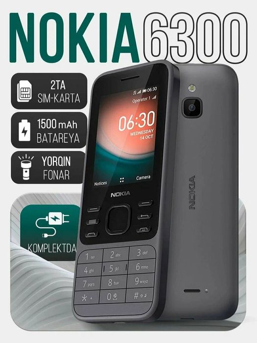 YENGI ! Nokia 6300 Dualsim | Dostavka | Garantiya !