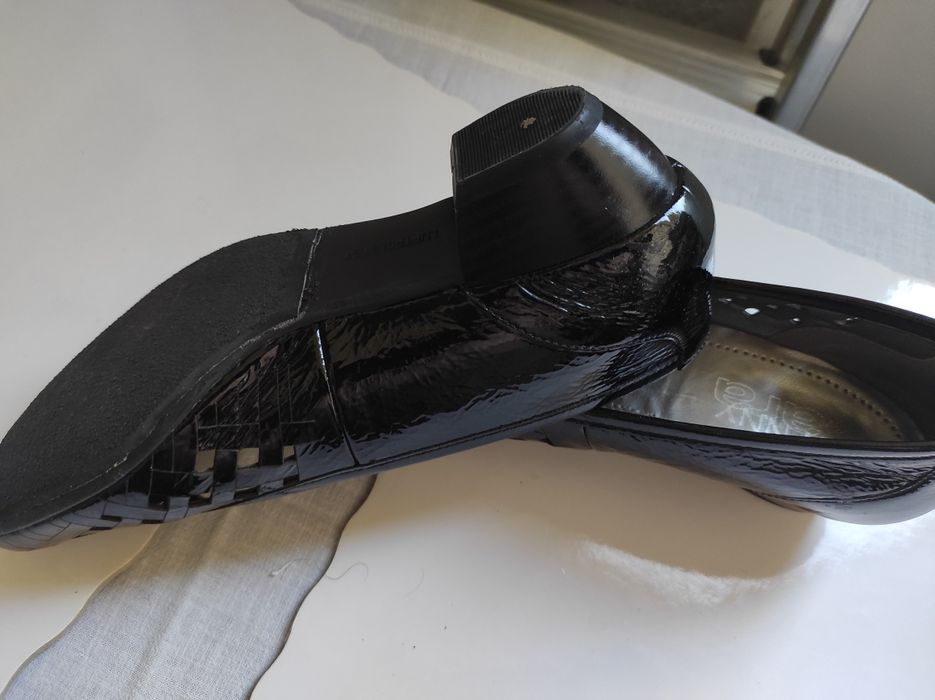 Panfofi piele eleganti, perforati