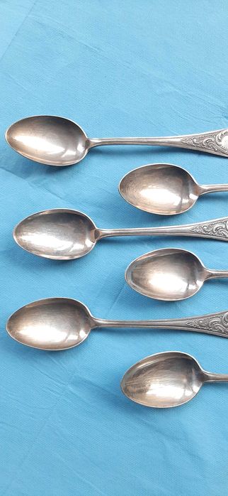 Set 6 linguri mari, alpaca, URSS, marcate, 1960-65, 364 G